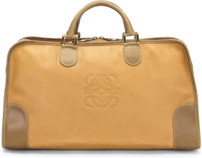 LOEWE Pre-Loved Brown Leather Amazona 50, Brown