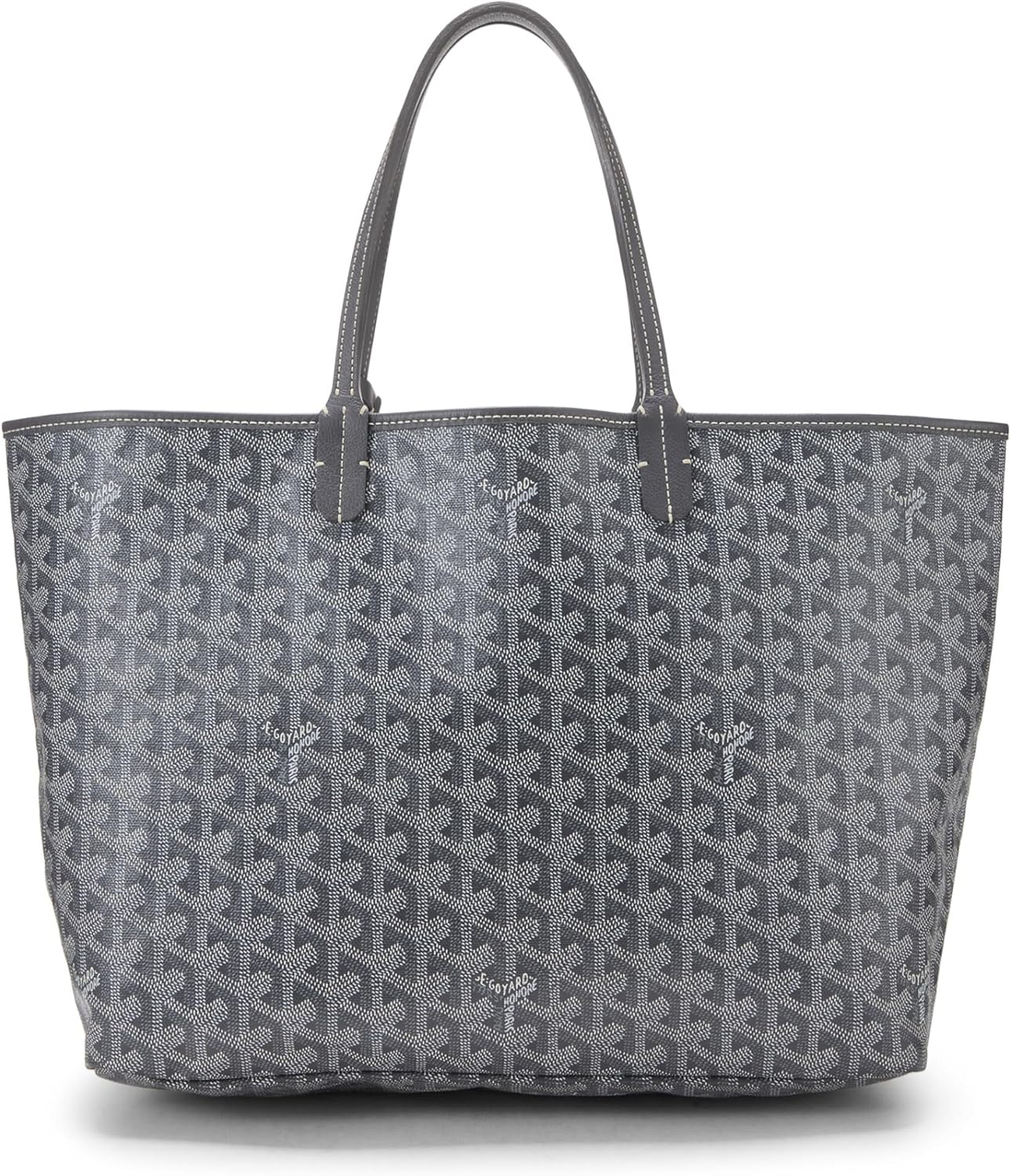 GOYARD PRE-LOVED GREY GOYARDINE CANVAS SAINT-LOUIS PM, GREY