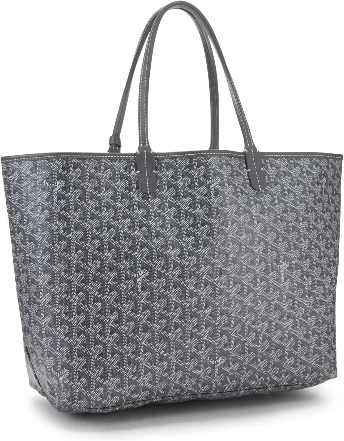 GOYARD PRE-LOVED GREY GOYARDINE CANVAS SAINT-LOUIS PM, GREY