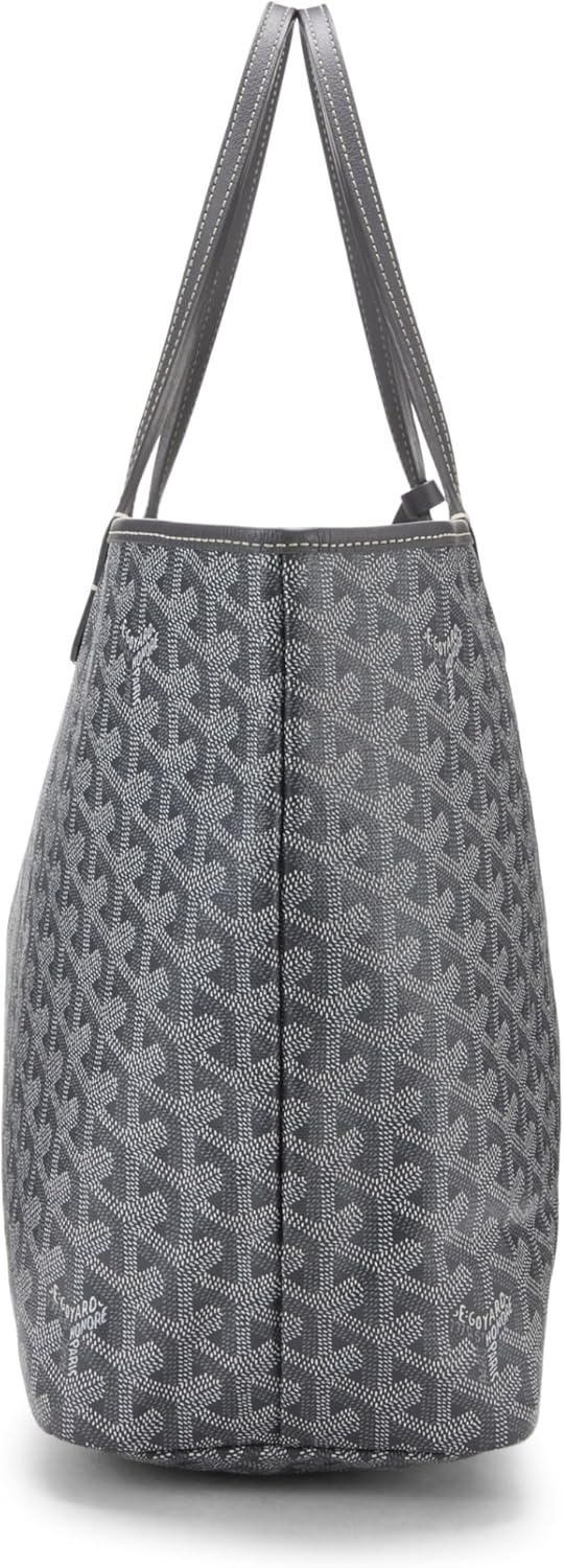 GOYARD PRE-LOVED GREY GOYARDINE CANVAS SAINT-LOUIS PM, GREY