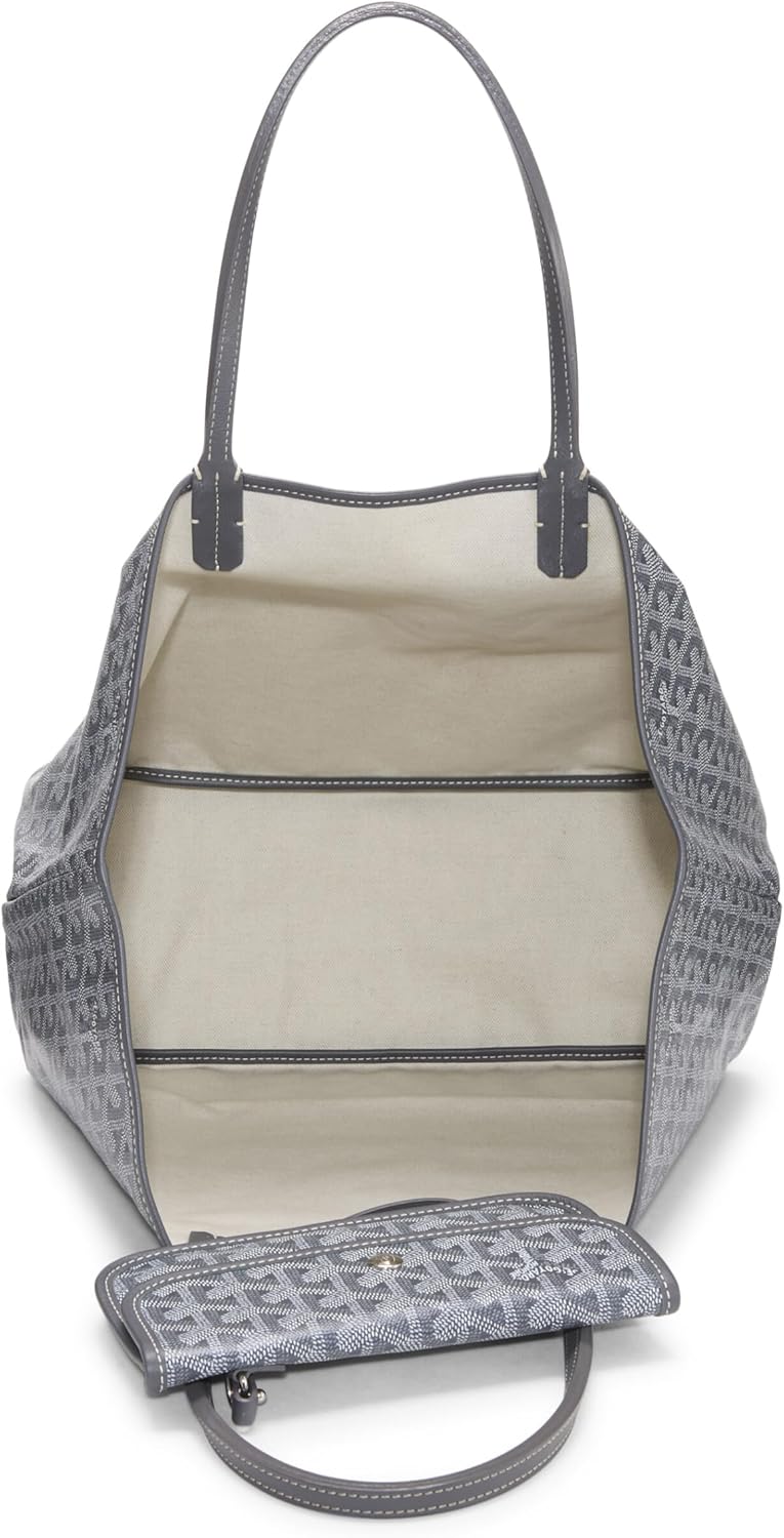 GOYARD PRE-LOVED GREY GOYARDINE CANVAS SAINT-LOUIS PM, GREY