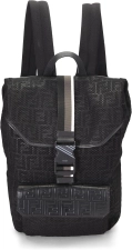FENDI Pre-Loved Black Mesh Zucca Backpack, Black