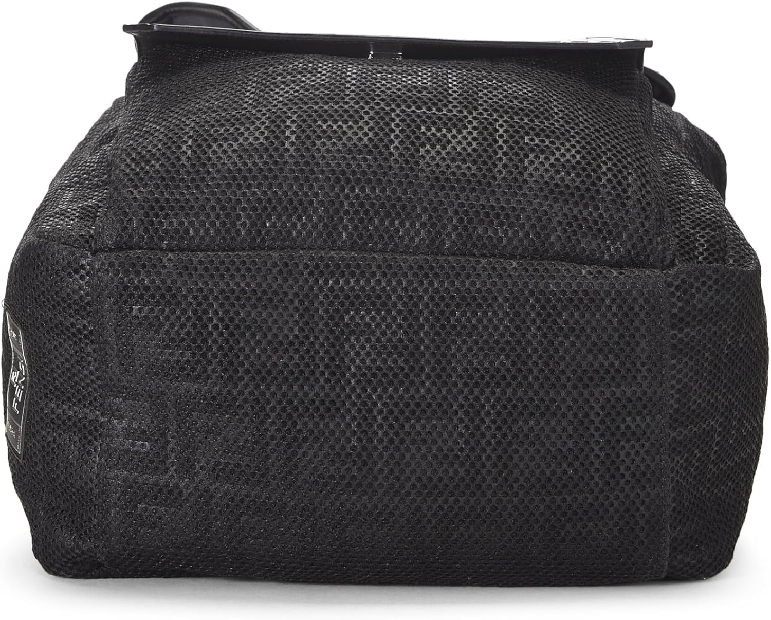 FENDI Pre-Loved Black Mesh Zucca Backpack, Black