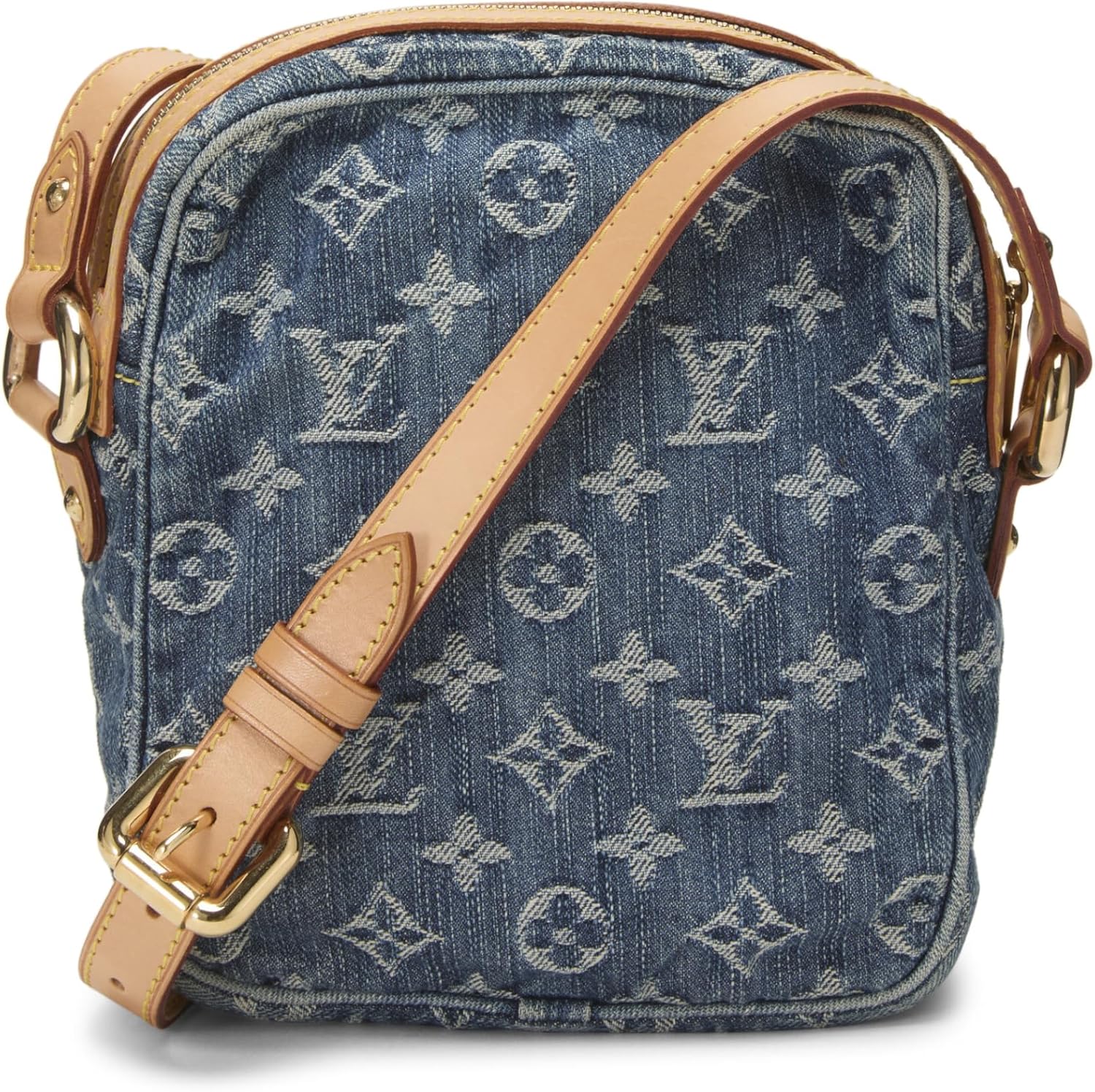 Louis Vuitton Pre-Loved Blue Monogram Denim Camera Bag, Blue