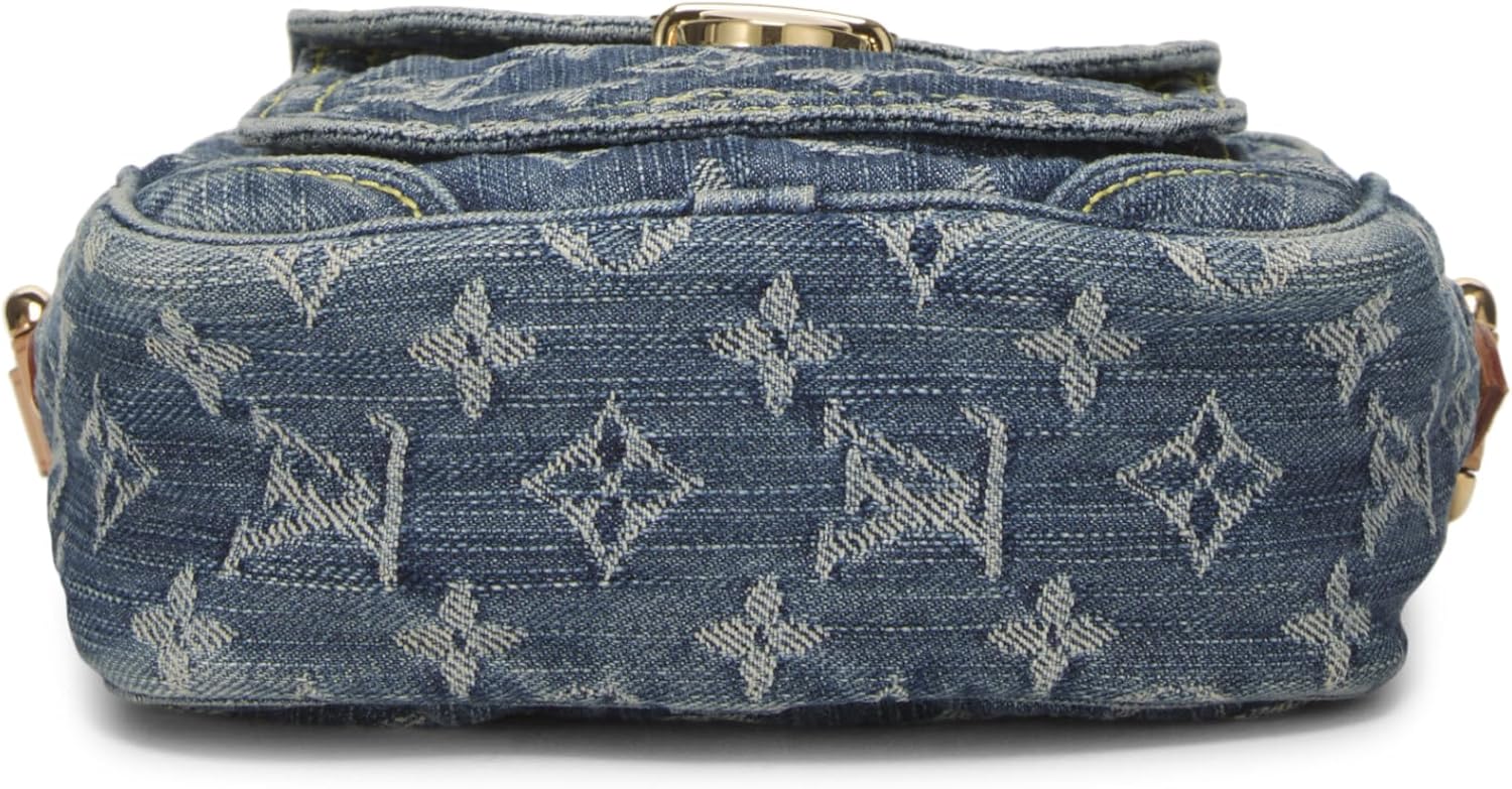 Louis Vuitton Pre-Loved Blue Monogram Denim Camera Bag, Blue
