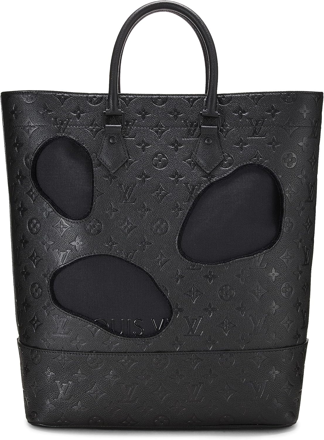 Louis Vuitton Pre-Loved COMME DES GARÇONS x Louis Vuitton Black Monogram Empreinte Bag with Holes, Black