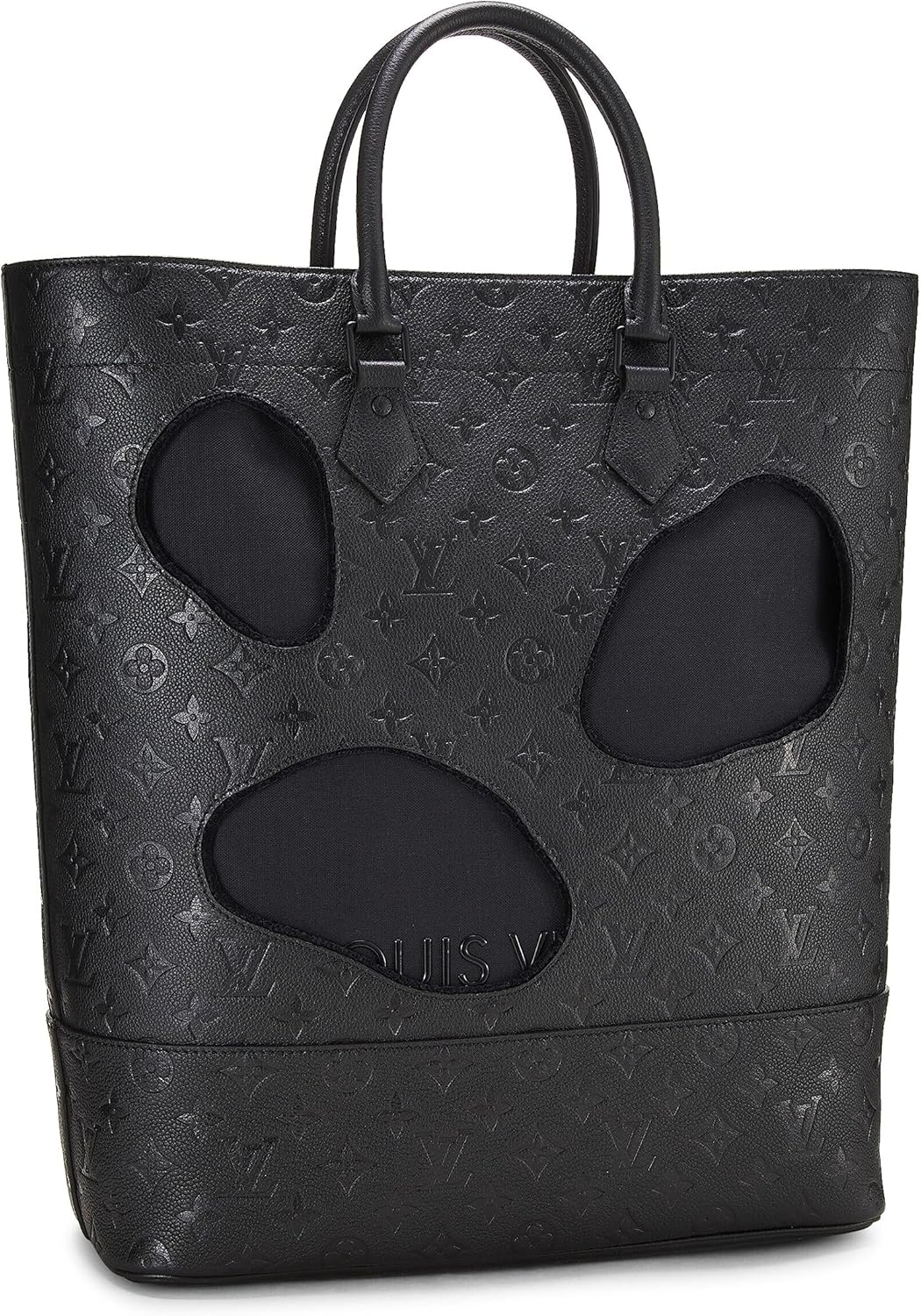 Louis Vuitton Pre-Loved COMME DES GARÇONS x Louis Vuitton Black Monogram Empreinte Bag with Holes, Black