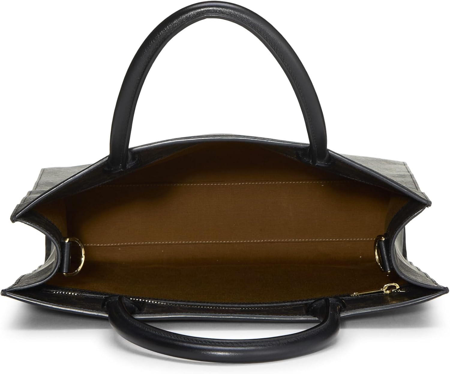 CELINE CéLINE, PRE-LOVED BLACK TRIOMPHE COATED CANVAS VERTICAL CABAS MEDIUM, BLACK
