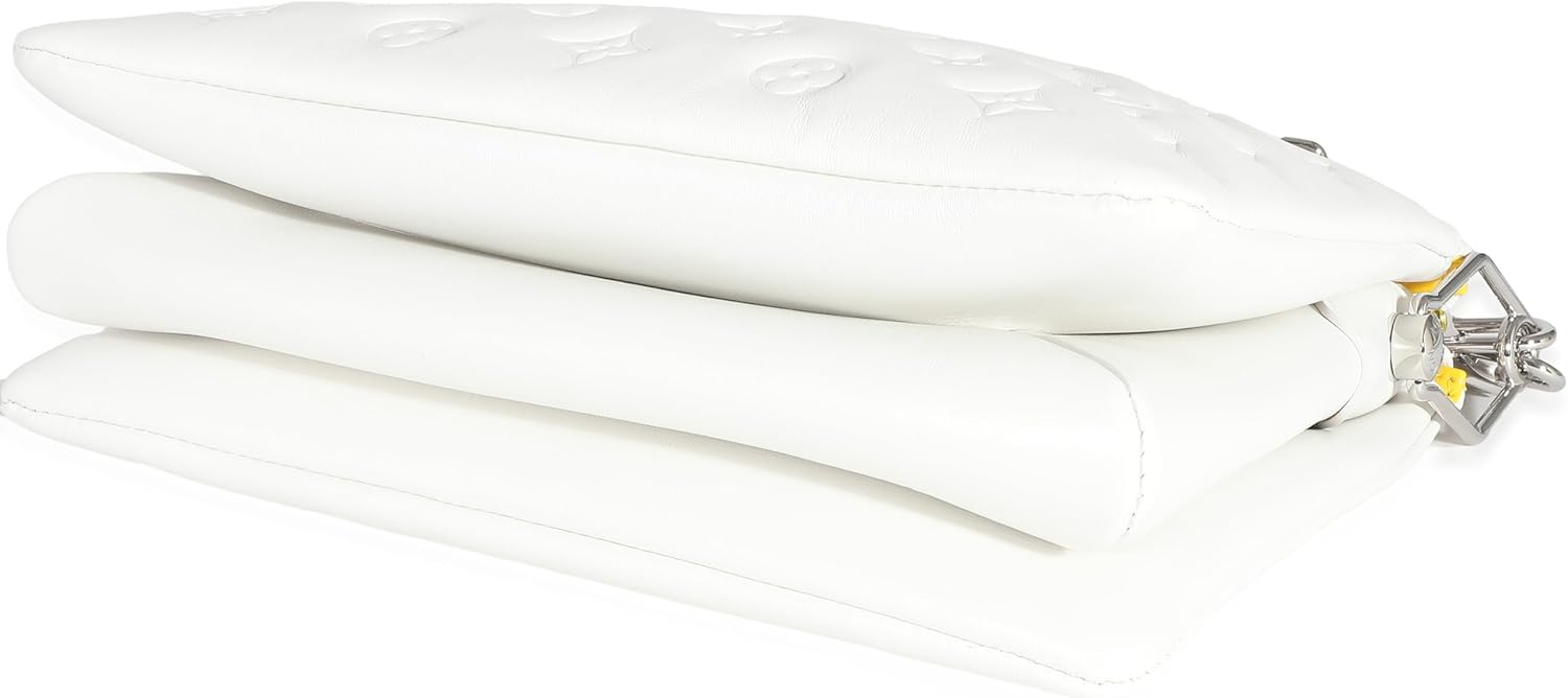 Louis Vuitton Pre-Loved x YK White Monogram Embossed Puffy Lambskin Coussin PM