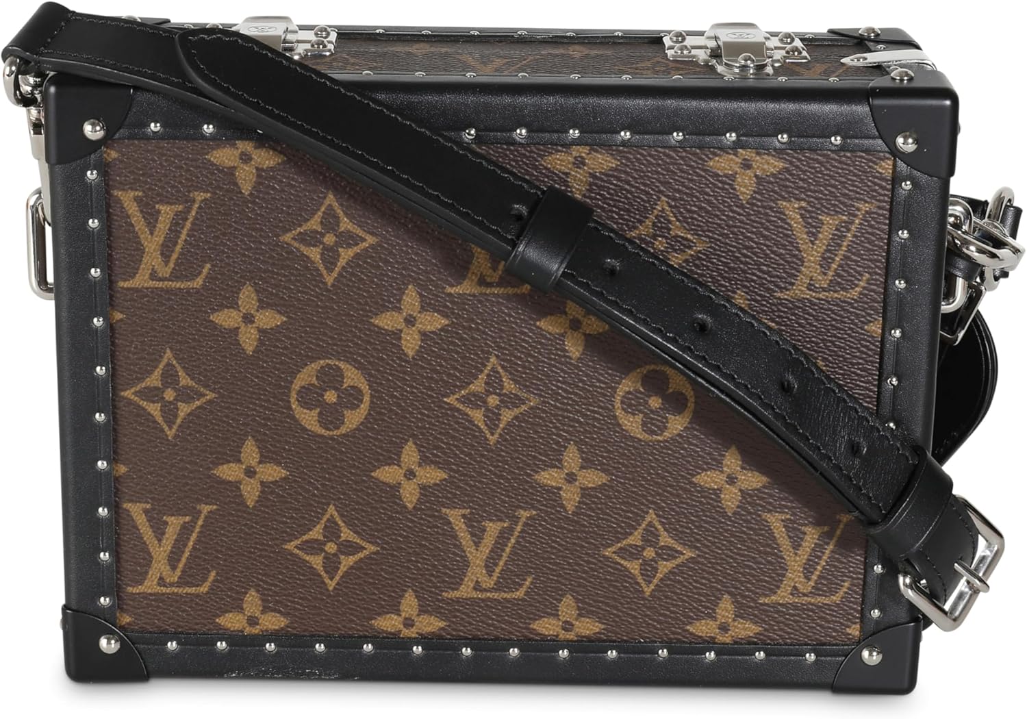 Louis Vuitton Pre-Loved Monogram Macassar Canvas Clutch Box Trunk