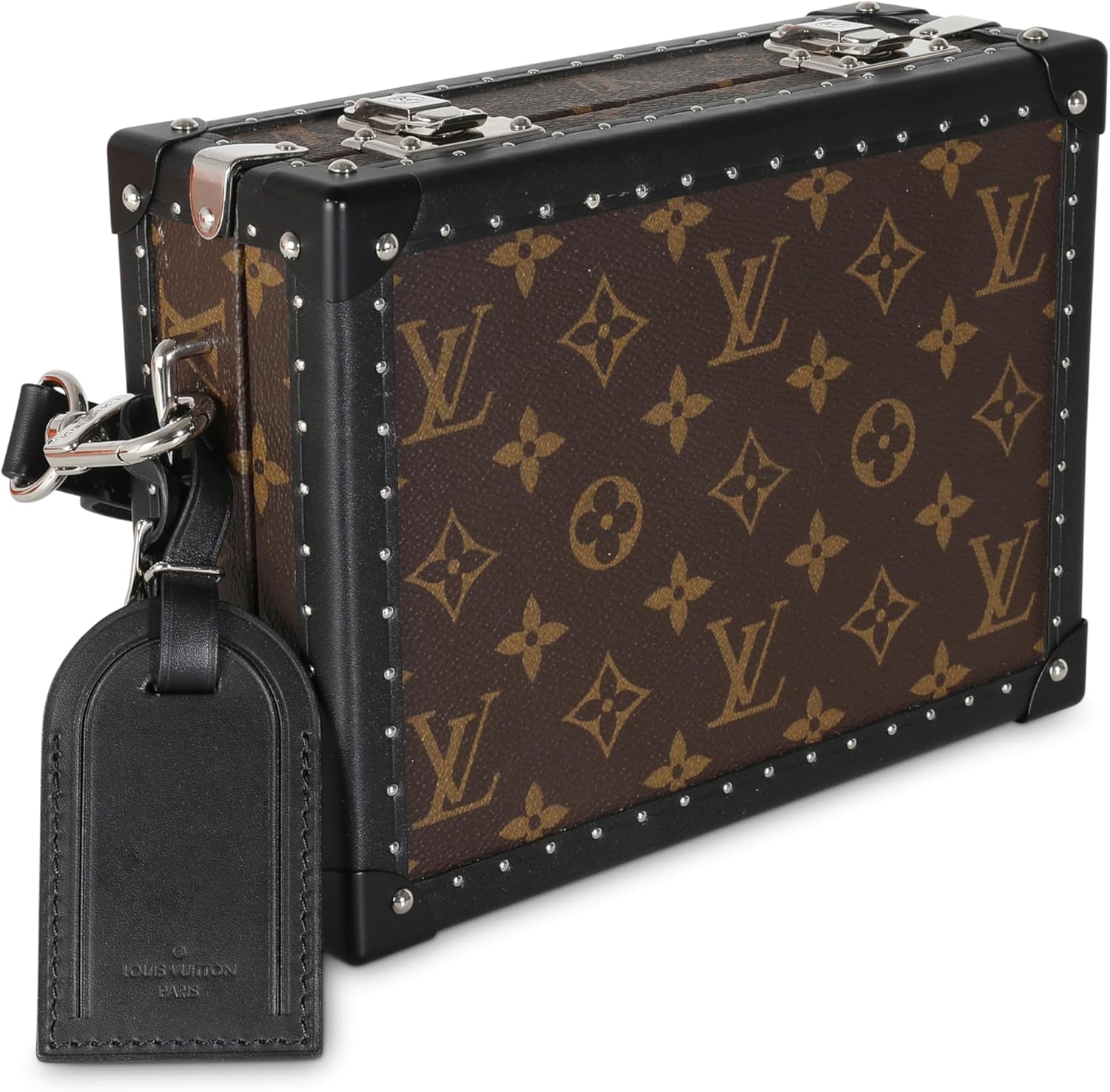 Louis Vuitton Pre-Loved Monogram Macassar Canvas Clutch Box Trunk