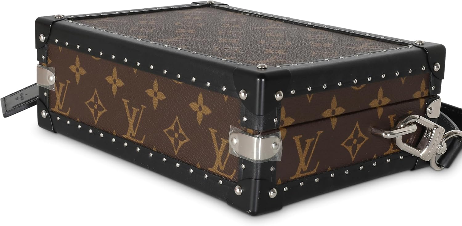 Louis Vuitton Pre-Loved Monogram Macassar Canvas Clutch Box Trunk