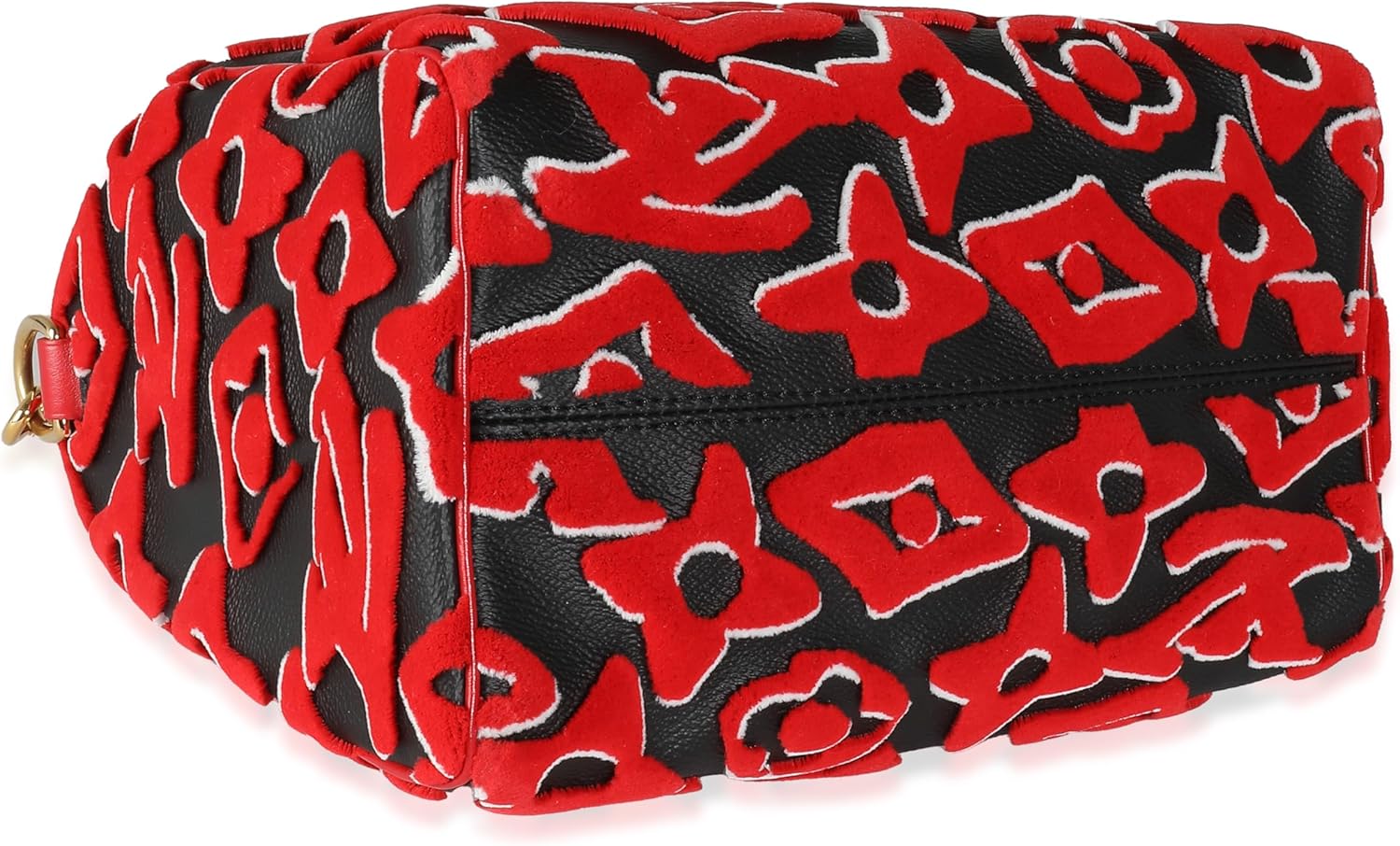 Louis Vuitton Pre-Loved x UF Black Red Tufted Monogram Speedy Bandouliere 25