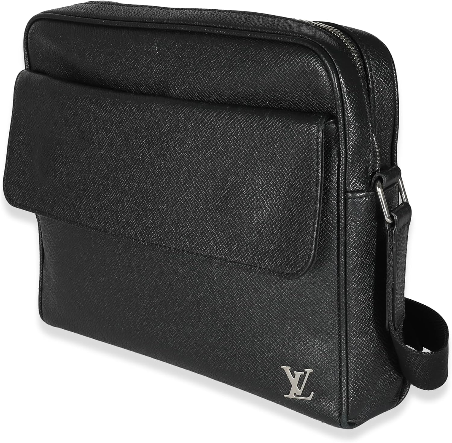 Louis Vuitton Pre-Loved Black Taiga Alex Messenger PM