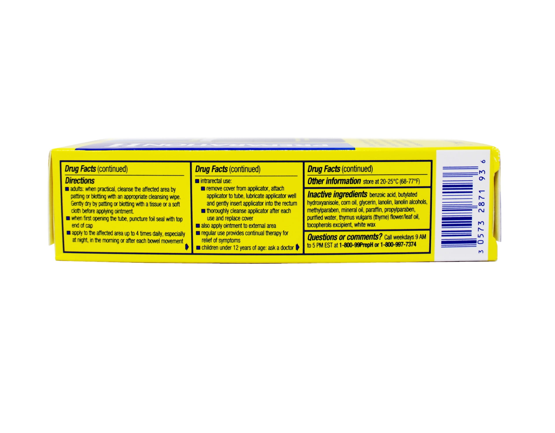 Preparation H Hemorrhoidal Ointment 1 Oz 3 Pack for Fast Relief