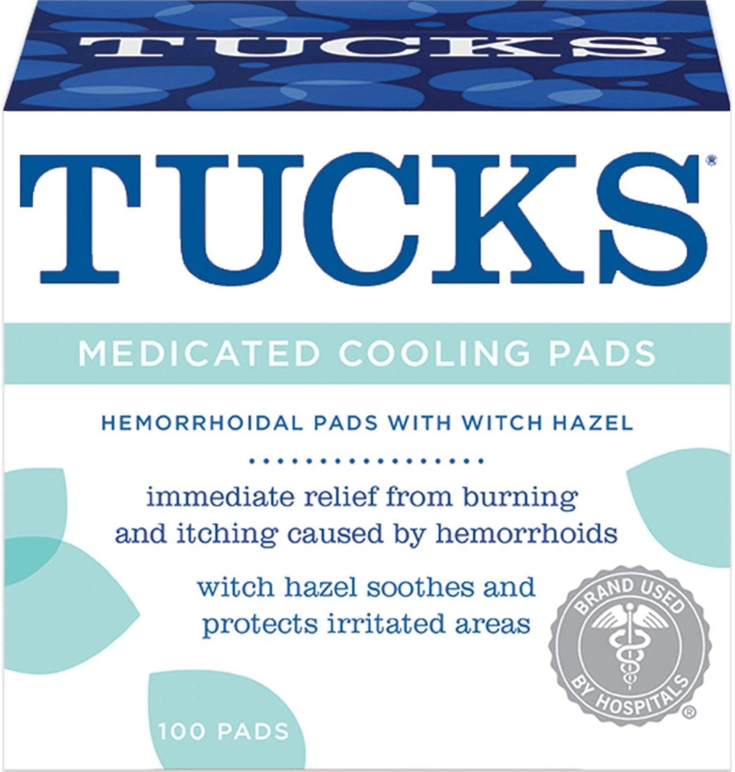 TUCKS Medicated Cooling Pads 100 Count - Soothing Relief for Hemorrhoids