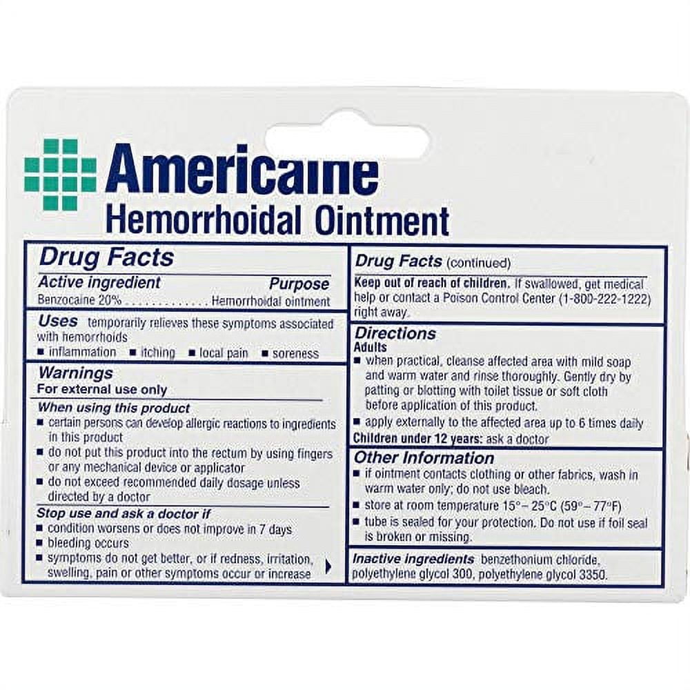 FUERZA MáXIMA POMADAS ANTIMORAL AMERICAINE DETIENE DOLOR RáPIDAMENTE 1 OZ 3 PACK