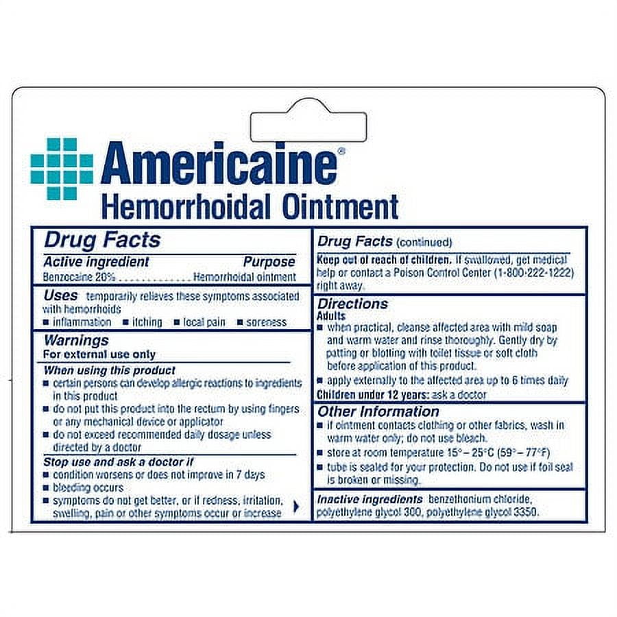 FUERZA MáXIMA POMADAS ANTIMORAL AMERICAINE DETIENE DOLOR RáPIDAMENTE 1 OZ 3 PACK