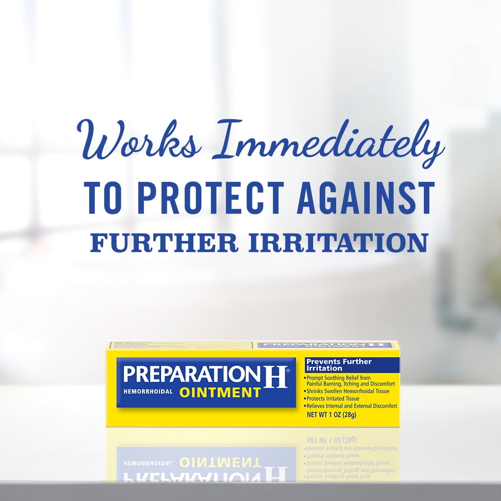 Preparation H Hemorrhoid Symptom Relief Ointment 1.0 Ounce Itching Burning Discomfort Tube