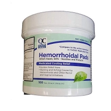 Medicated Cooling Relief Hemorrhoidal Pads 100 Count - Quality Choice