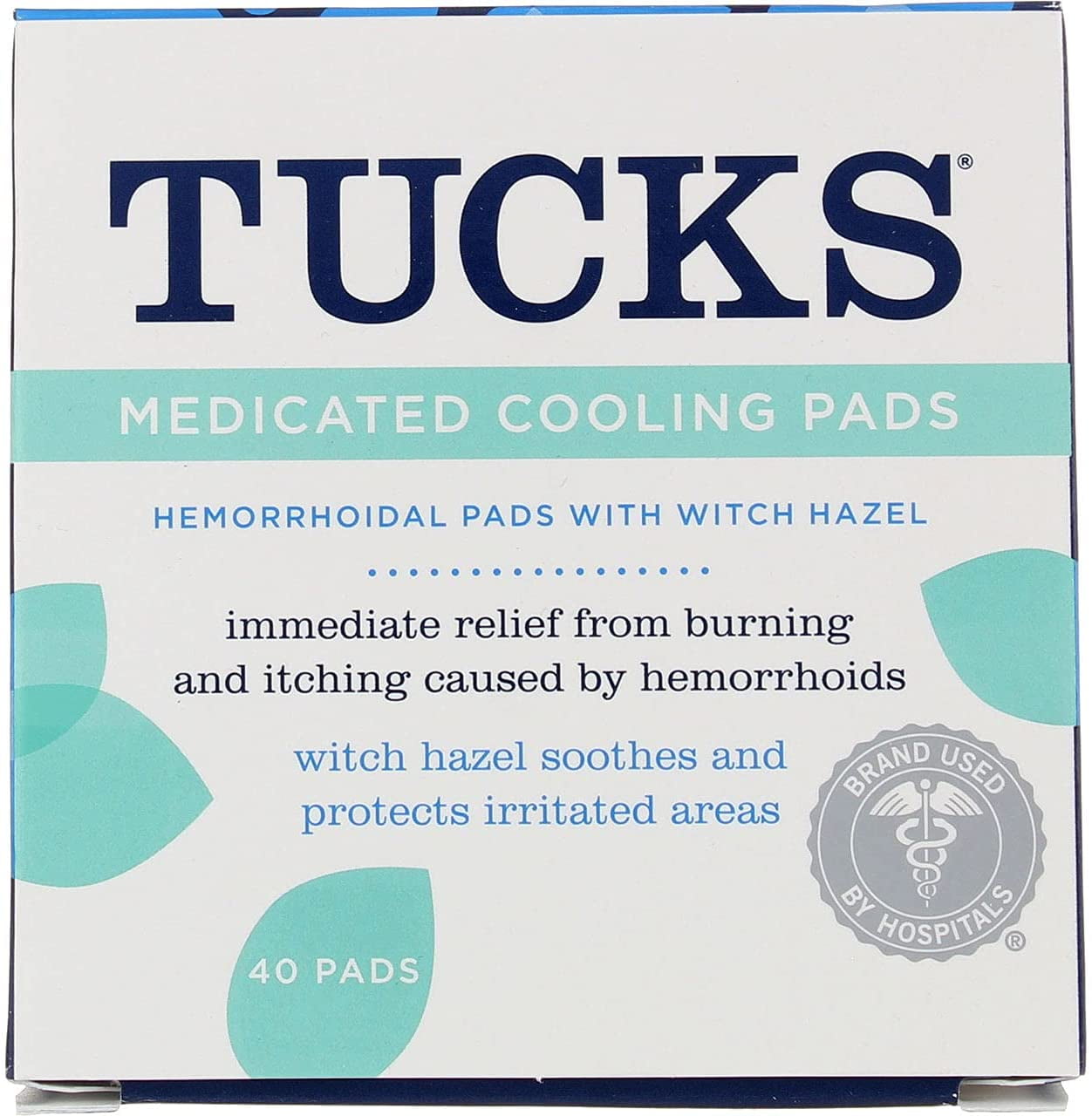 Tucks Medicated Cooling Pads 40 Ea 2 Pack for Hemorrhoid Relief