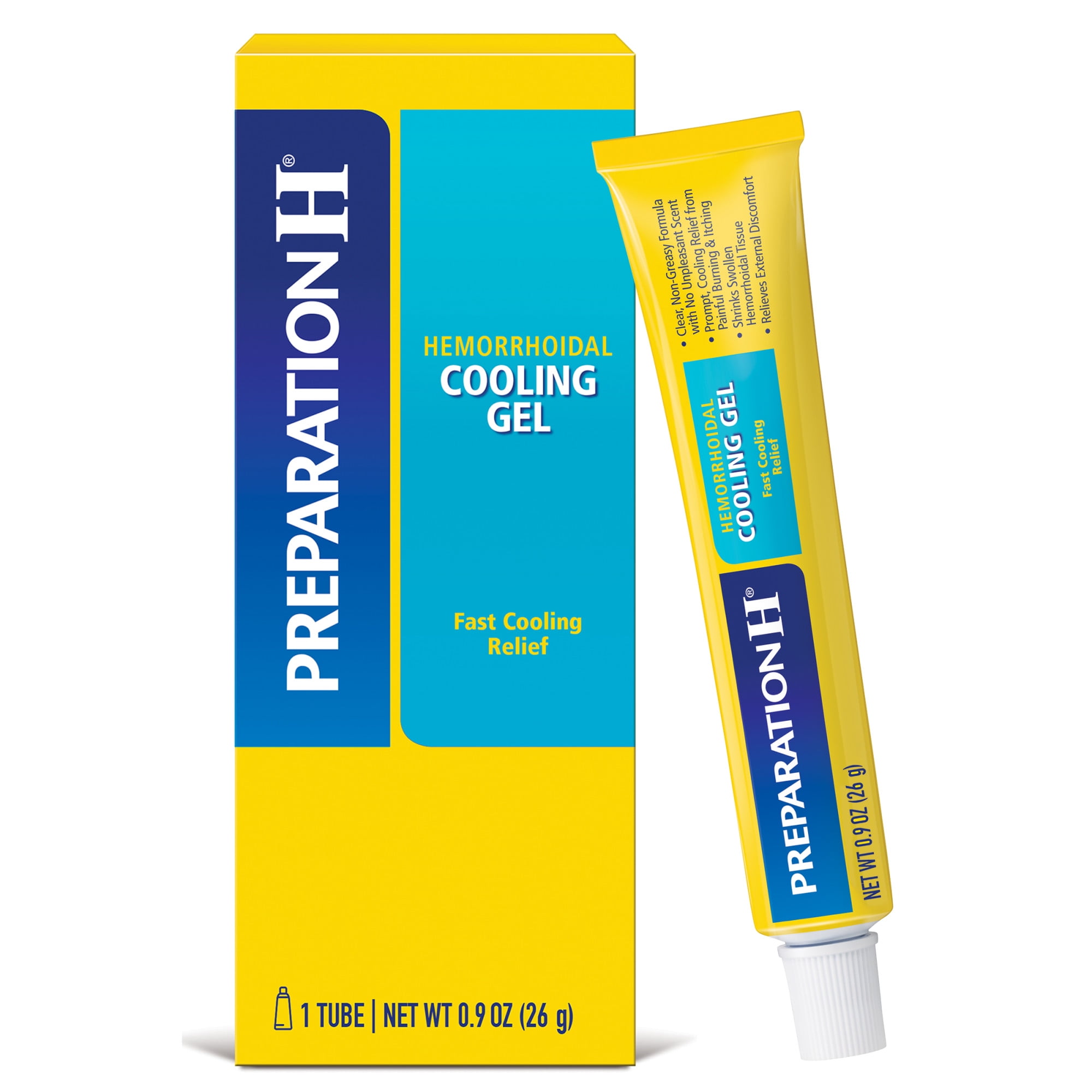 Preparation H Cooling Gel Hemorrhoid Relief Vitamin E Aloe 0.9 Oz 2 Pack