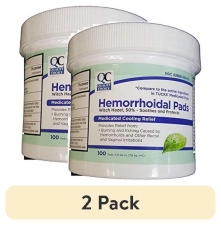 Quality Choice Hemorrhoidal Pads Medicated Cooling Relief 100 count each:"Quality Choice Hemorrhoidal Pads Medicated Cooling Relief 100 Count x2