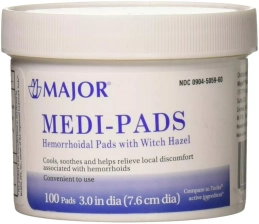Witch Hazel Hemorrhoidal Pads 100 Count