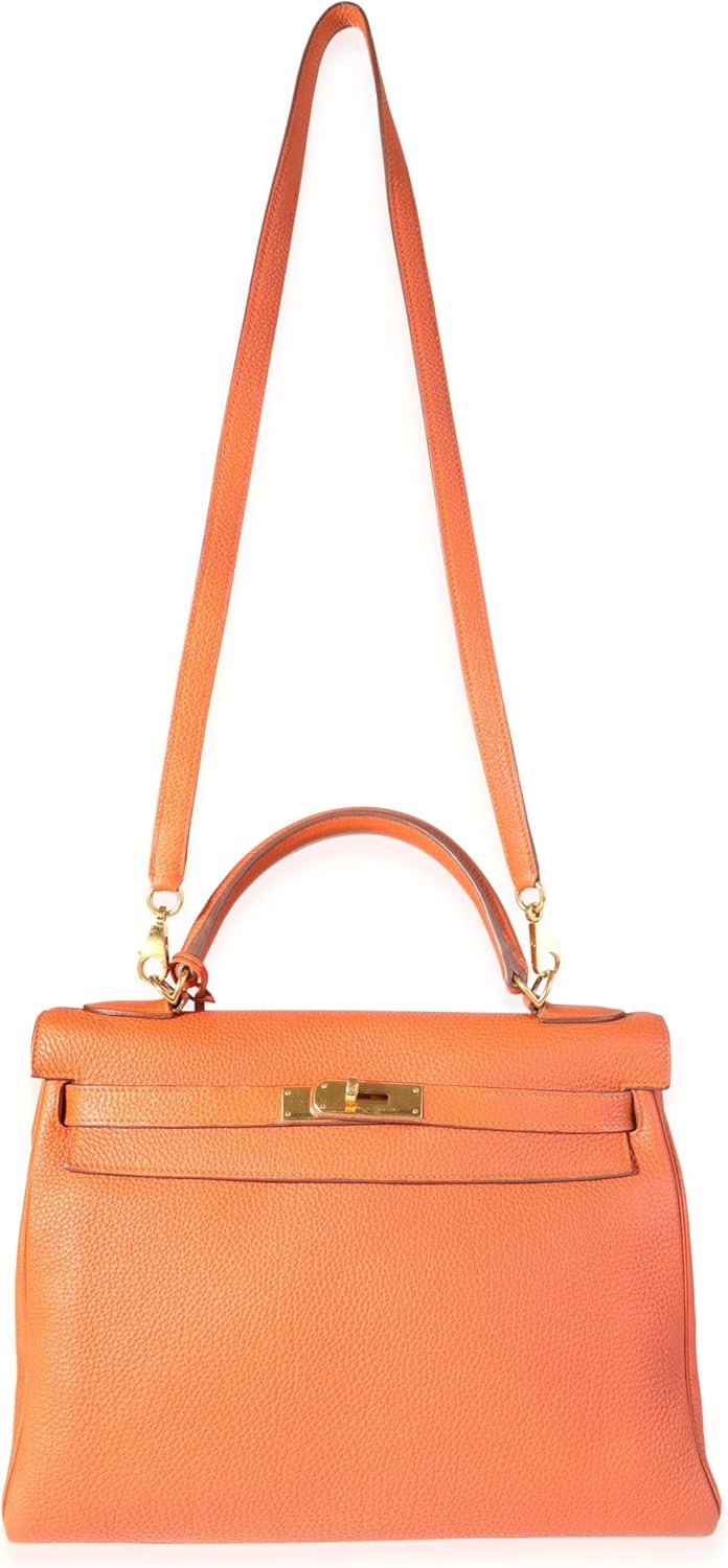 Hermes Hermès, Pre-Loved Orange Togo Retourne Kelly 32 GHW
