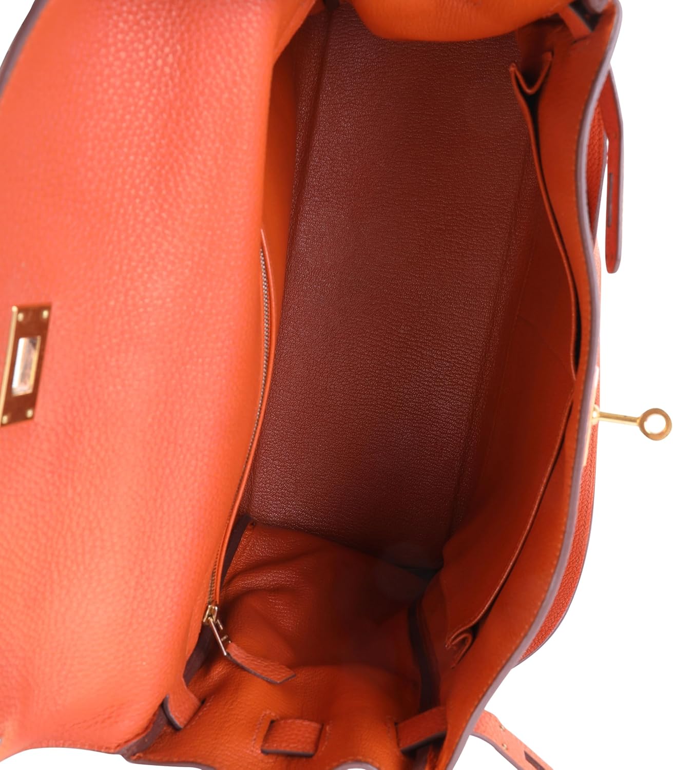 Hermes Hermès, Pre-Loved Orange Togo Retourne Kelly 32 GHW
