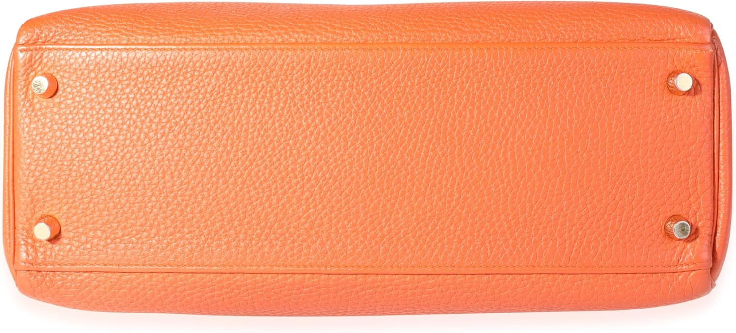 Hermes Hermès, Pre-Loved Orange Togo Retourne Kelly 32 GHW