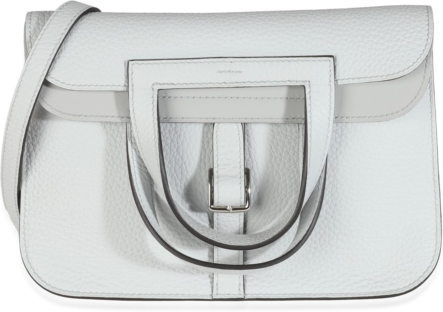Hermes Hermès, Pre-Loved Bleu Pale Clemence Halzan 25 PHW