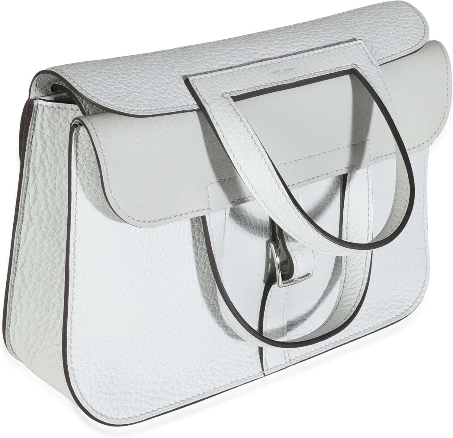 Hermes Hermès, Pre-Loved Bleu Pale Clemence Halzan 25 PHW
