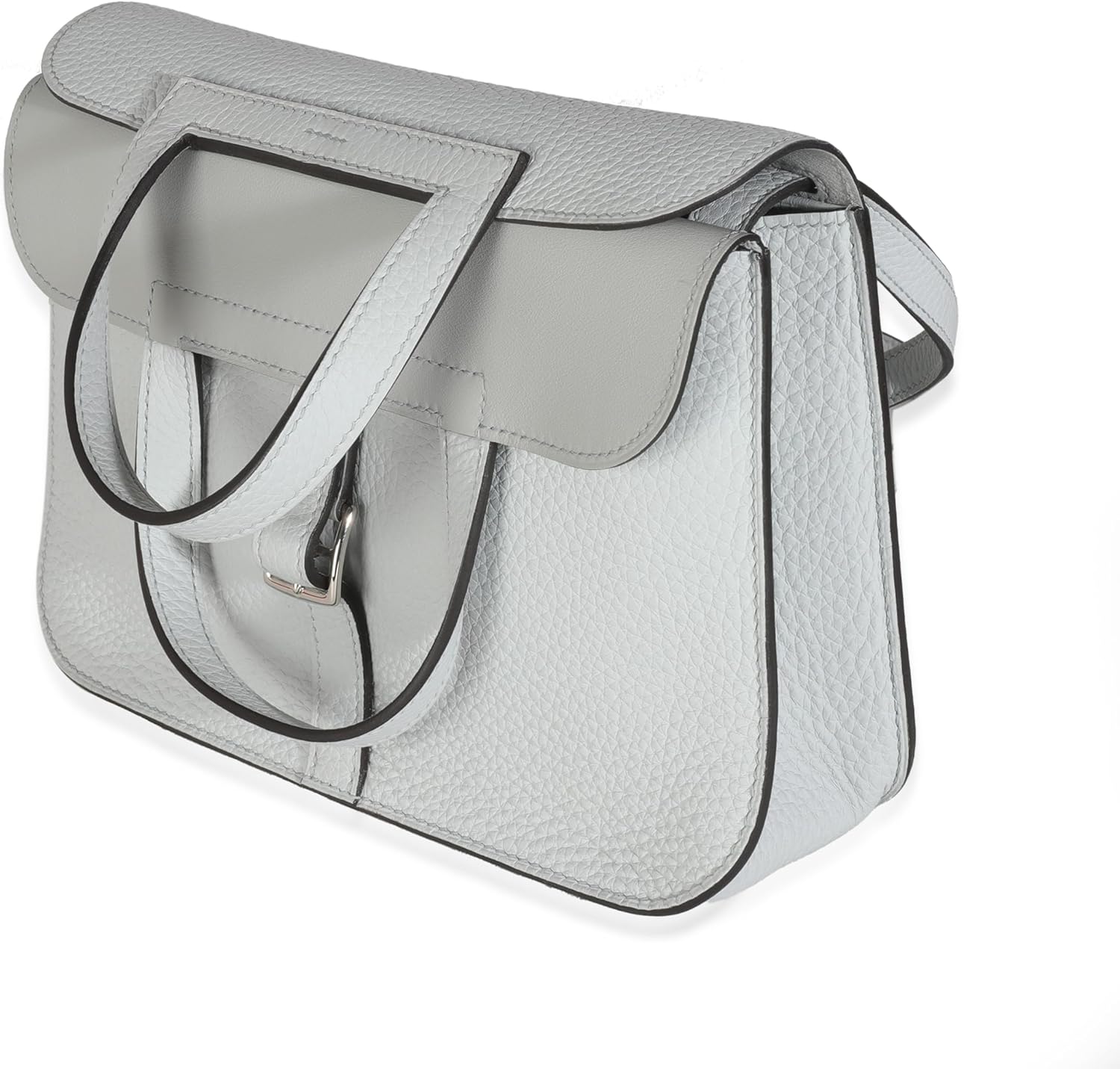 Hermes Hermès, Pre-Loved Bleu Pale Clemence Halzan 25 PHW