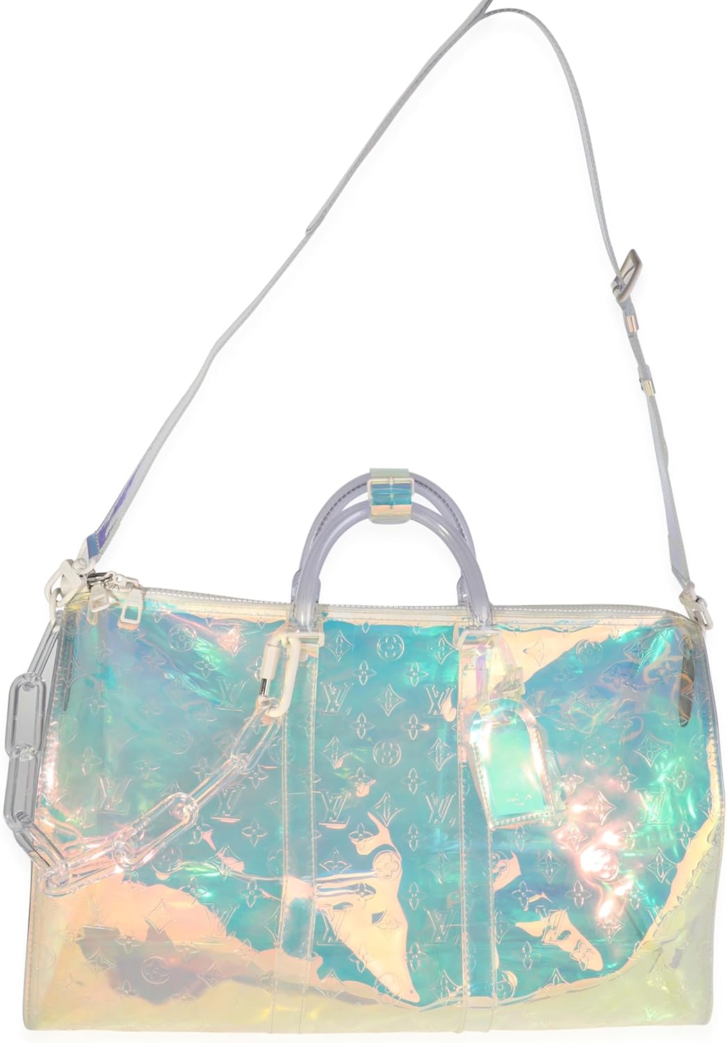 Louis Vuitton Pre-Loved x Virgil Abloh Monogram PVC Prism Keepall Bandoulière 50