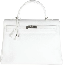 Hermes Hermès, Pre-Loved White Togo Retourne Kelly 35 PHW