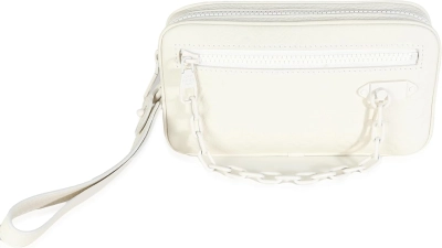 Louis Vuitton Pre-Loved White Monogram Taurillon Pochette Volga