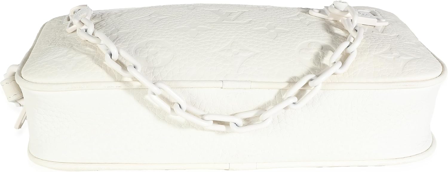Louis Vuitton Pre-Loved White Monogram Taurillon Pochette Volga