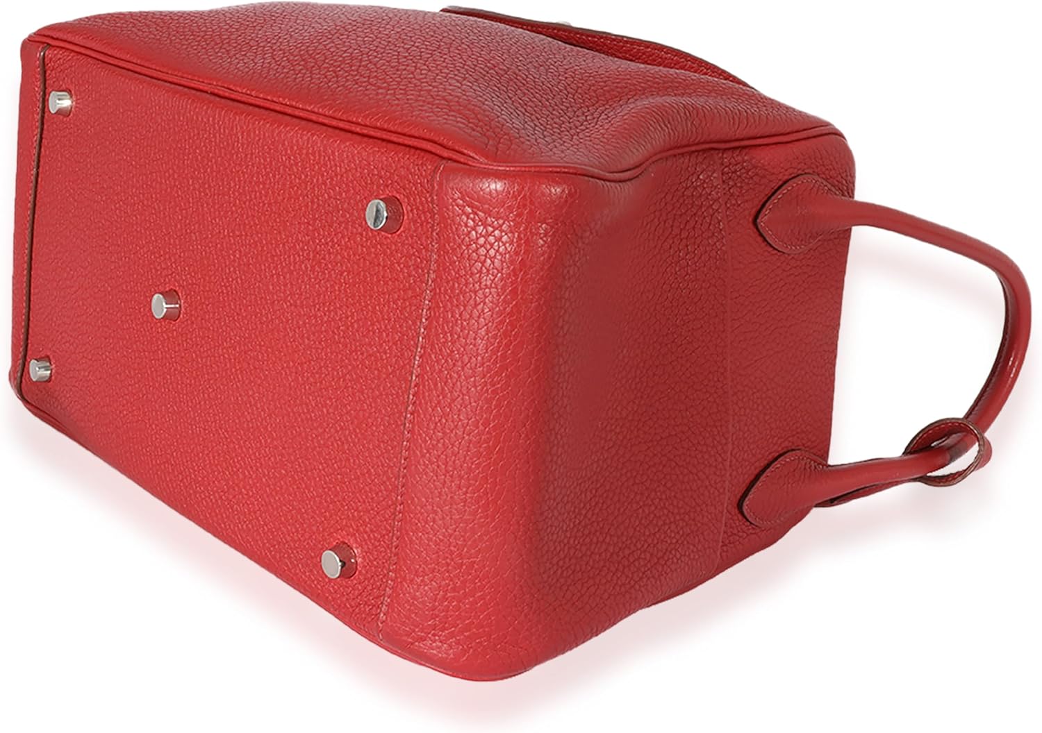 Hermes Hermès, Pre-Loved Rouge Grenat Clemence Lindy 34 PHW