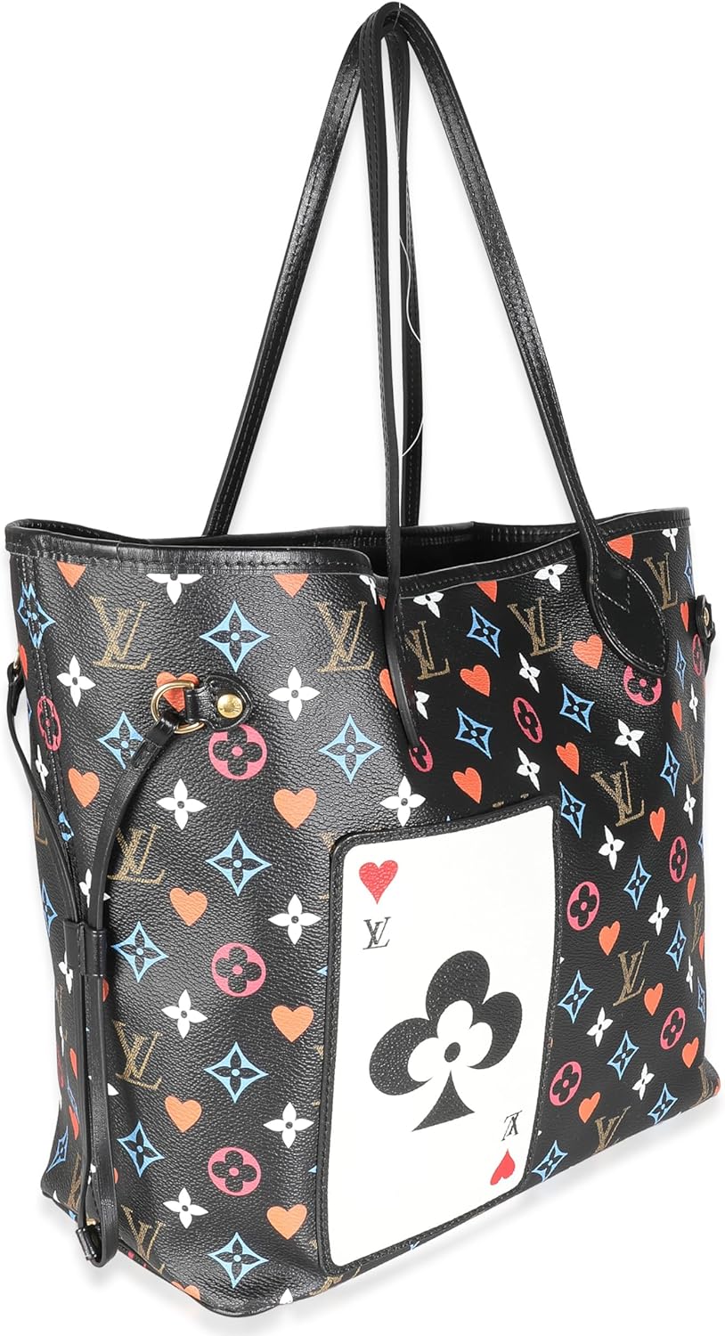 Louis Vuitton Pre-Loved Black Monogram Multicolor Canvas Game On Neverfull MM