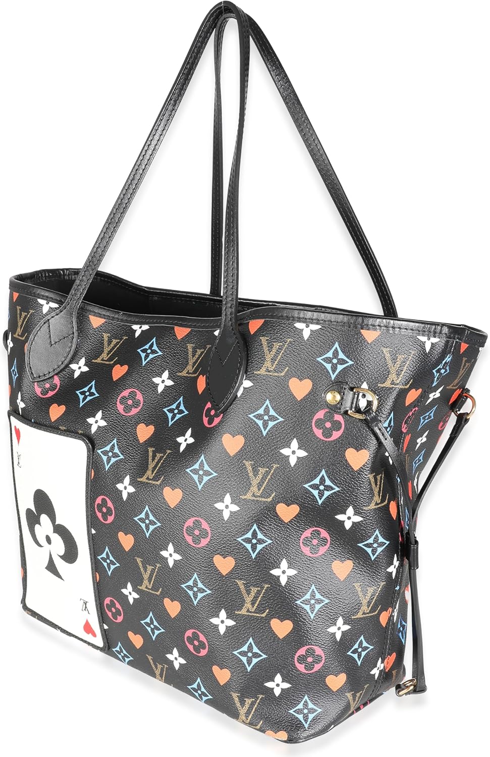 Louis Vuitton Pre-Loved Black Monogram Multicolor Canvas Game On Neverfull MM