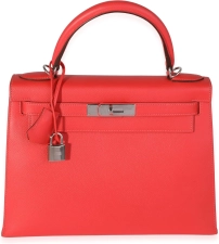 Hermes Hermès, Pre-Loved Rose Jaipur Epsom Sellier Kelly 28 PHW