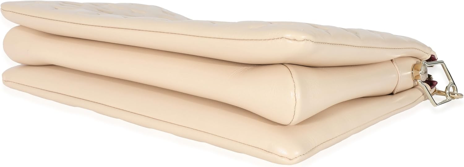 Louis Vuitton Pre-Loved Cream Monogram Puffy Lambskin Coussin MM