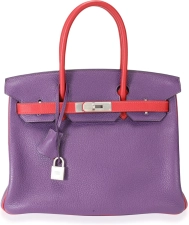 Hermes Hermès, Pre-Loved HSS Anemone Rouge Casaque Clemence Birkin 30 BPHW