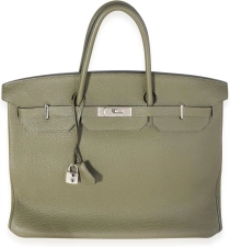 Hermes Hermès, Pre-Loved Vert Veronese Togo Birkin 40 PHW