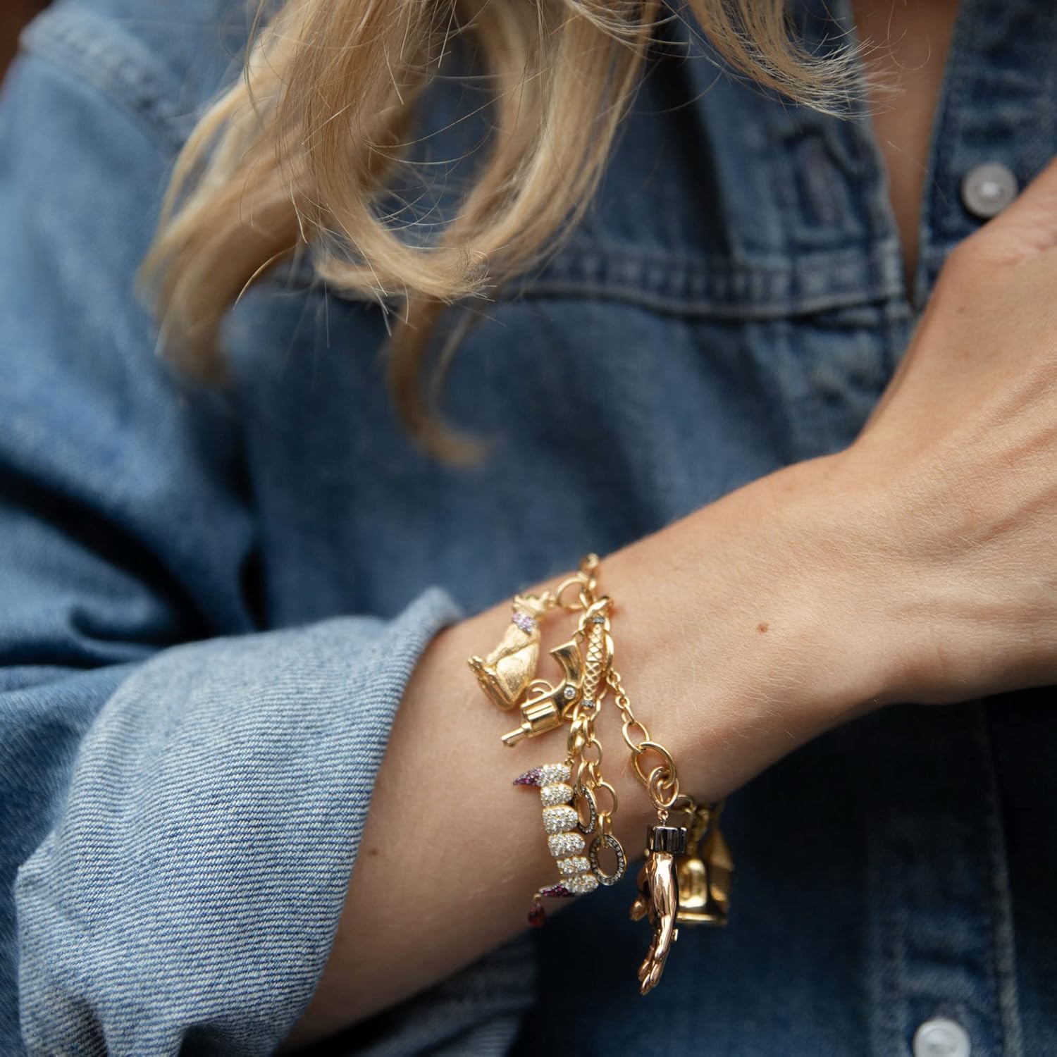 Annoushka Pistol Charm, 18ct Yellow Gold