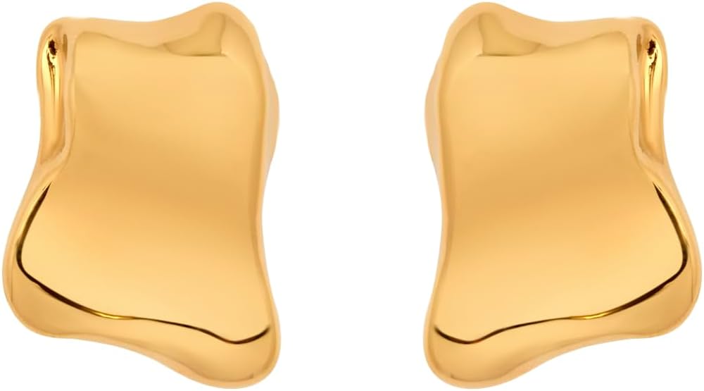 Oscar de la Renta Sculpted Metal Clip-On Earrings