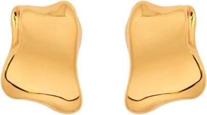 Oscar de la Renta Sculpted Metal Clip-On Earrings