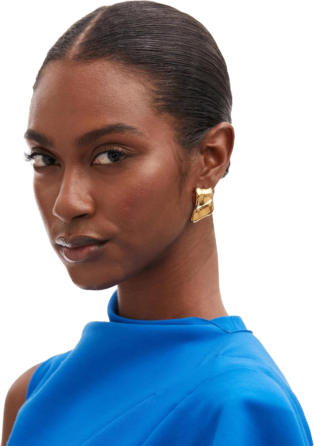 Oscar de la Renta Sculpted Metal Clip-On Earrings