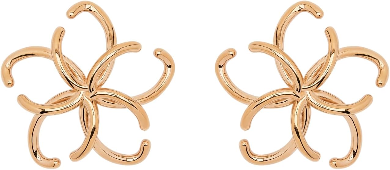 Oscar de la Renta Large O Flower Earrings